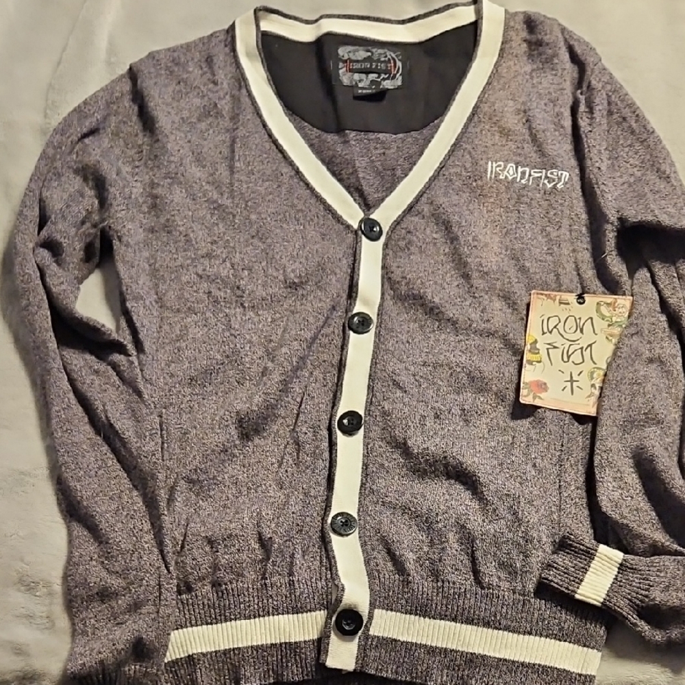 Iron Fist Purple Cardigan Sweater